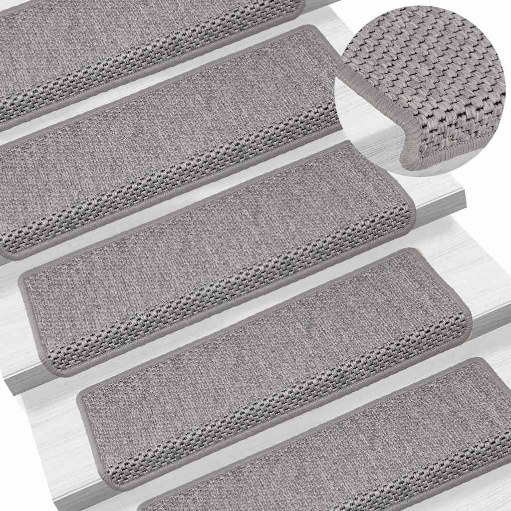 Treppenmatten Selbstklebend Sisal-Optik 15 Stk. 65x21x4 cm