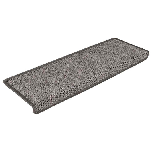 Treppenmatten Selbstklebend Sisal 15Stk. 65x21x4cm Grau & Beige