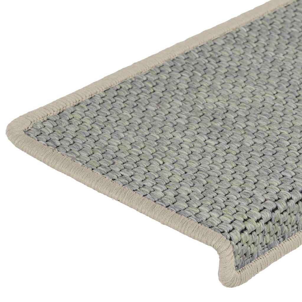 Treppenmatten Selbstklebend Sisal-Look 15 Stk 65x21x4 Grün