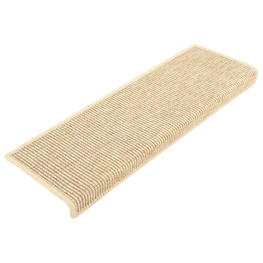 Stufenmatten 15 Stk. 65x21x4 cm Hellbeige Rechteckiger Rand