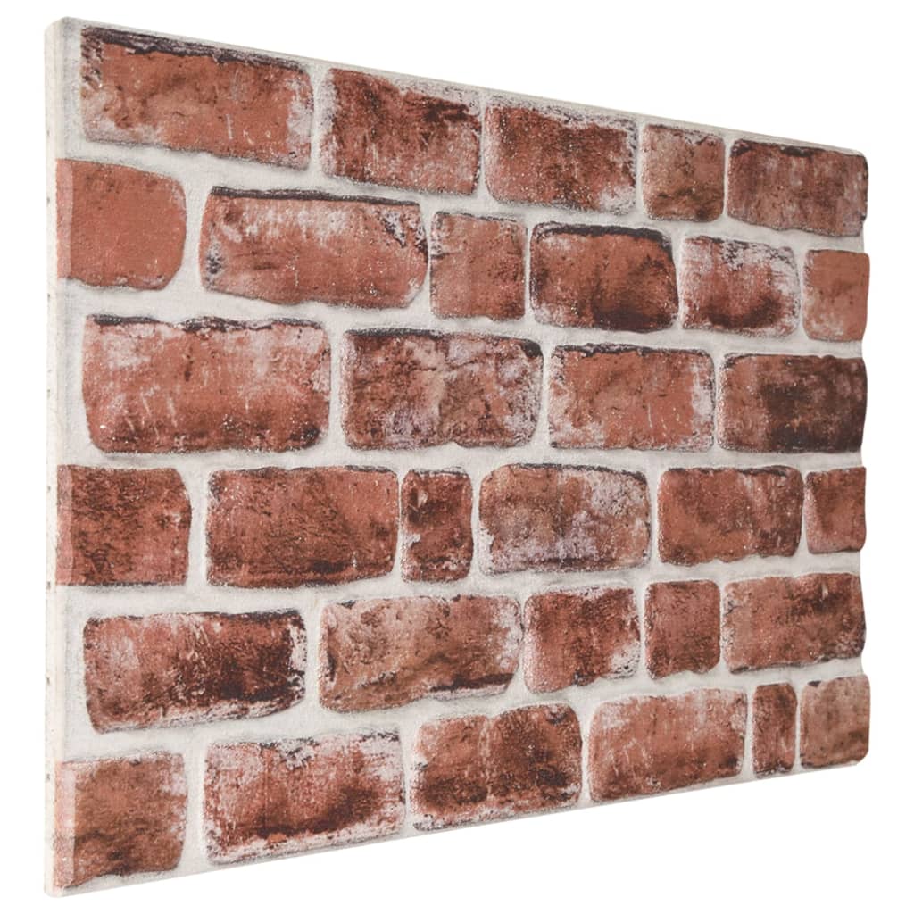 3D vægpaneler 10 stk Mørkebrun murstenslook EPS