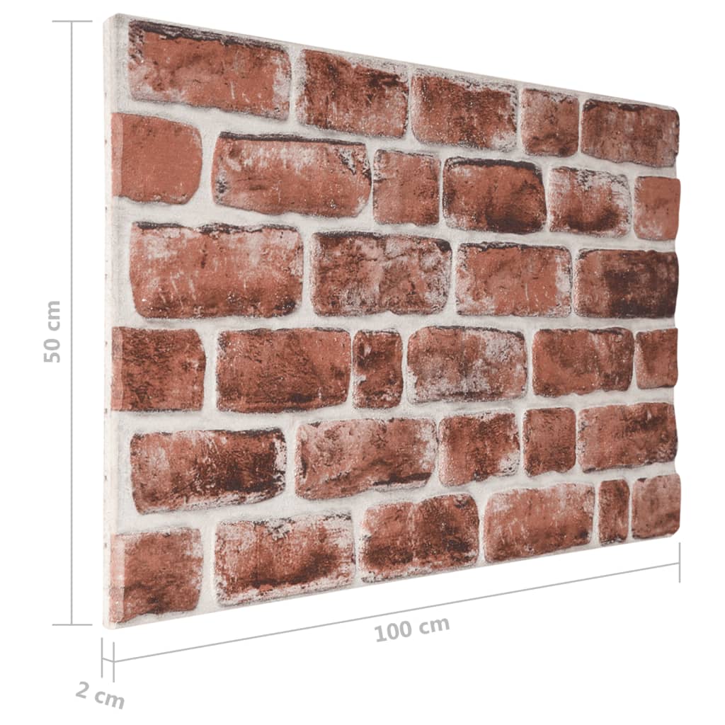 3D vægpaneler 10 stk Mørkebrun murstenslook EPS