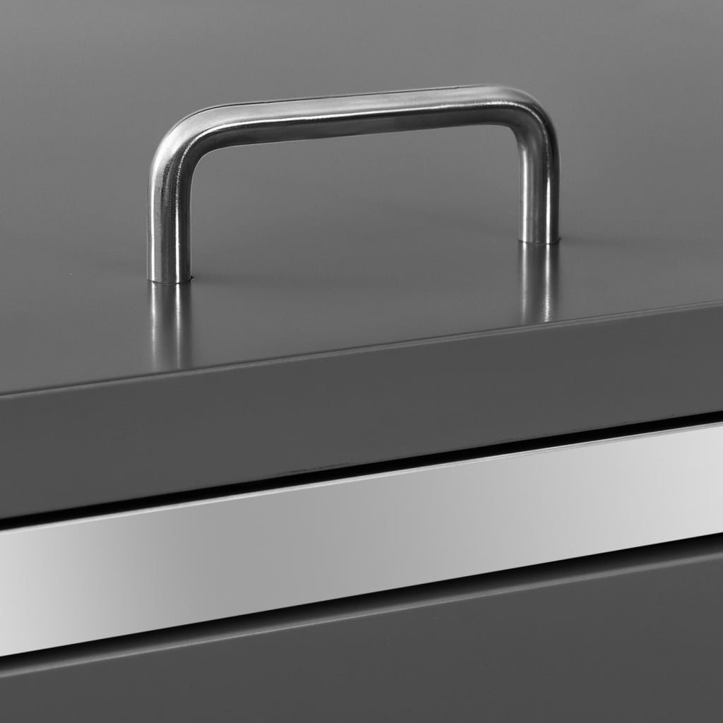 Mülltonnenbox für 3 Tonnen 207x77,5x112,5 cm Edelstahl