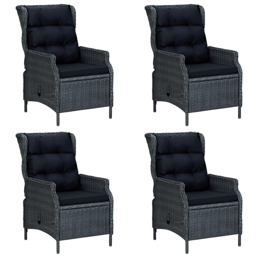 5-tlg. Garten-Essgruppe Dunkelgrau