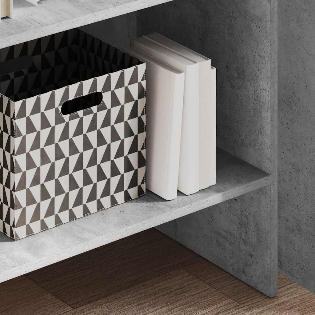 Bücherregal Betongrau 60x35x180 cm Holzwerkstoff