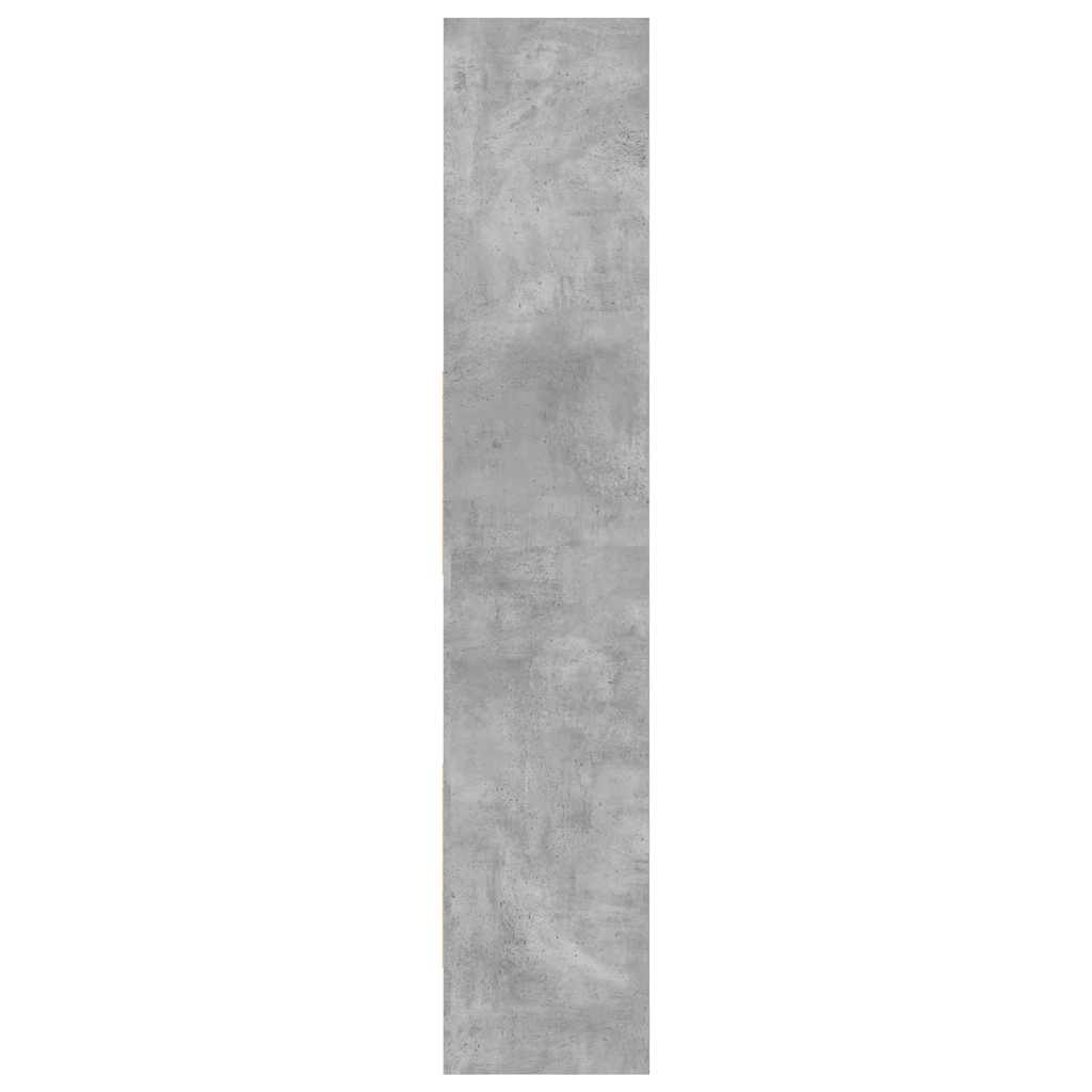 Bücherregal Betongrau 60x35x180 cm Holzwerkstoff