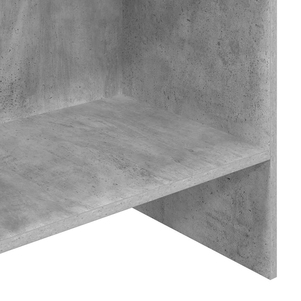 Bücherregal Betongrau 60x35x180 cm Holzwerkstoff
