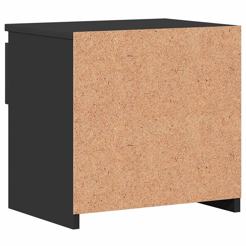 Nachttische 2 Stk. Schwarz 40x30x39 cm Holzwerkstoff