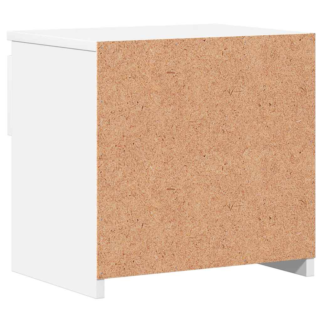 Nachttisch Hochglanz-Weiß 40x30x39 cm Holzwerkstoff