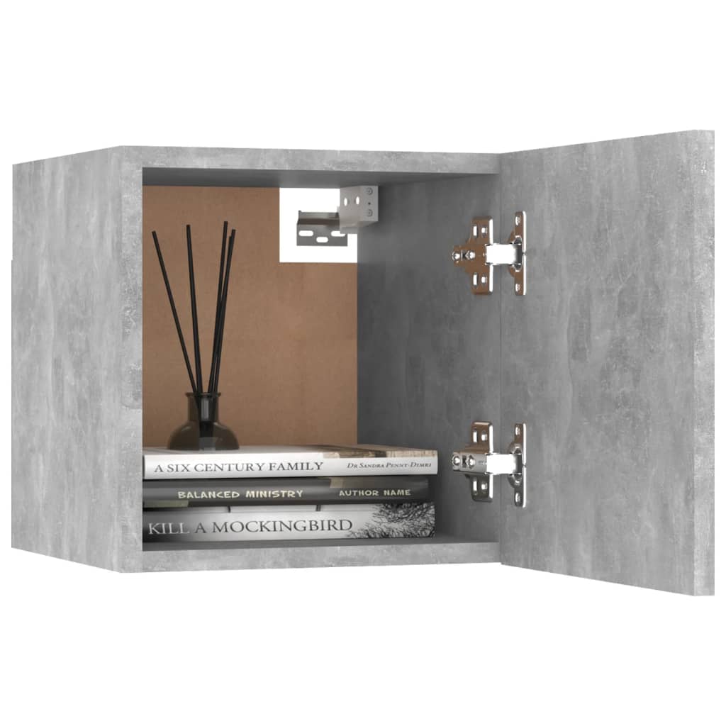 TV overskabe 2 stk Betongrå 30,5x30x30 cm