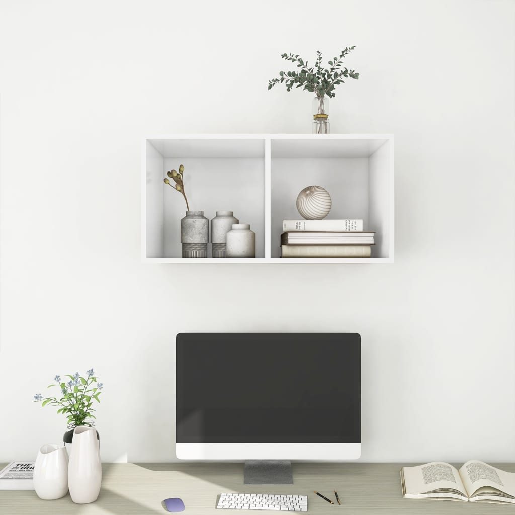 TV-Wandschrank Weiß 37x37x72 cm Holzwerkstoff