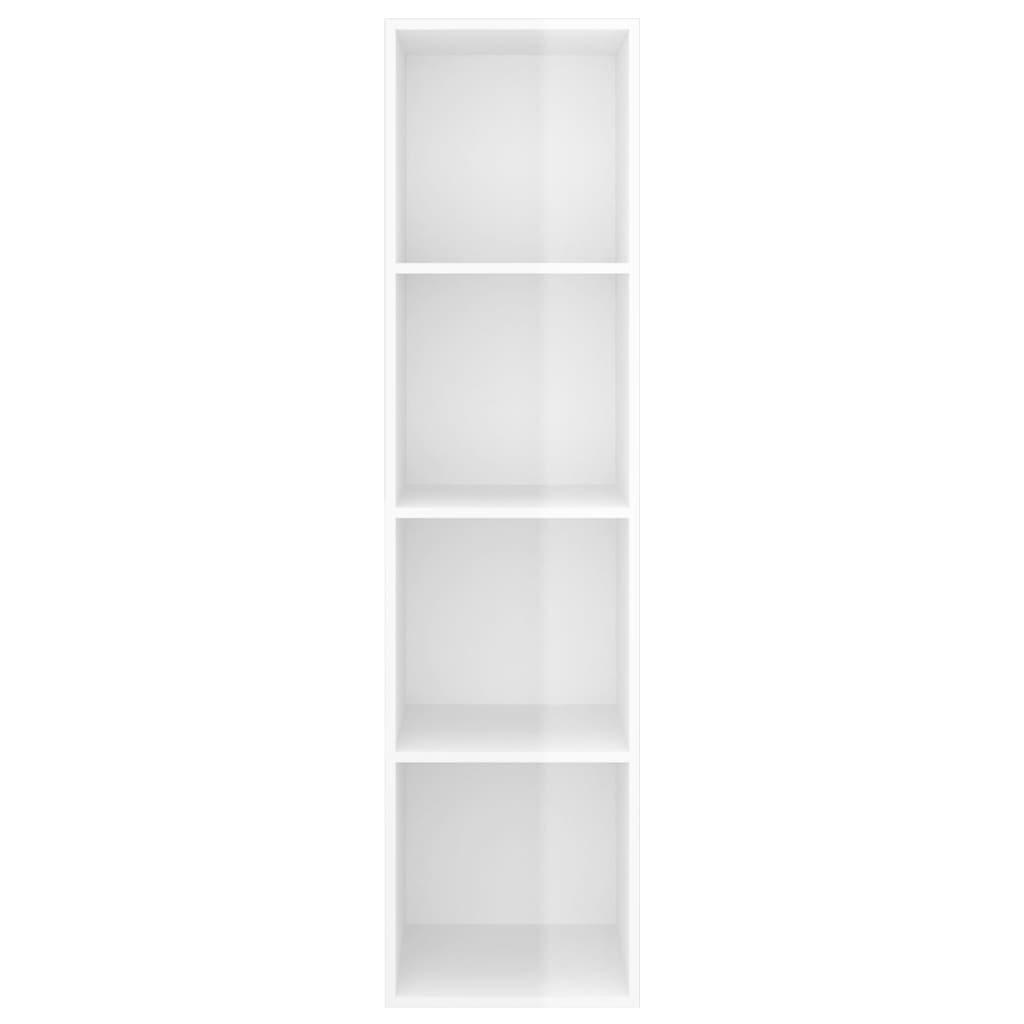 TV-Wandschrank Hochglanz-Weiß 37x37x142,5 cm Holzwerkstoff