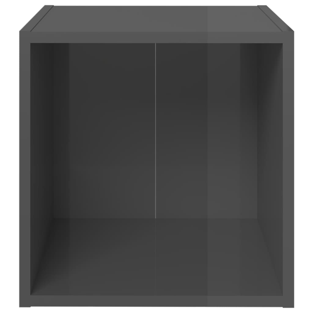 TV-skabe 4 stk højglans grå 37x35x37 cm træmateriale