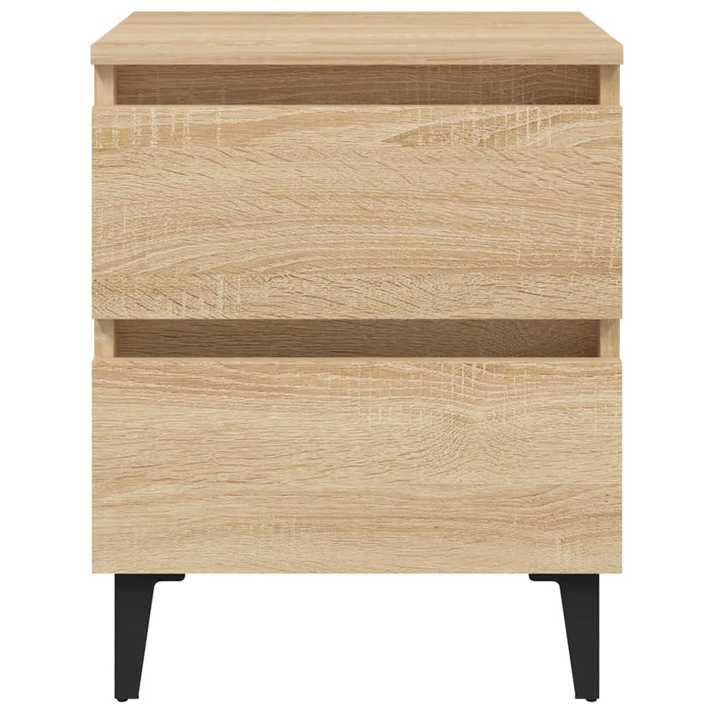 Nachttische 2 Stk. Sonoma-Eiche 40x35x50 cm Holzwerkstoff