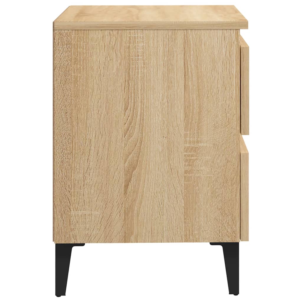 Nachttische 2 Stk. Sonoma-Eiche 40x35x50 cm Holzwerkstoff