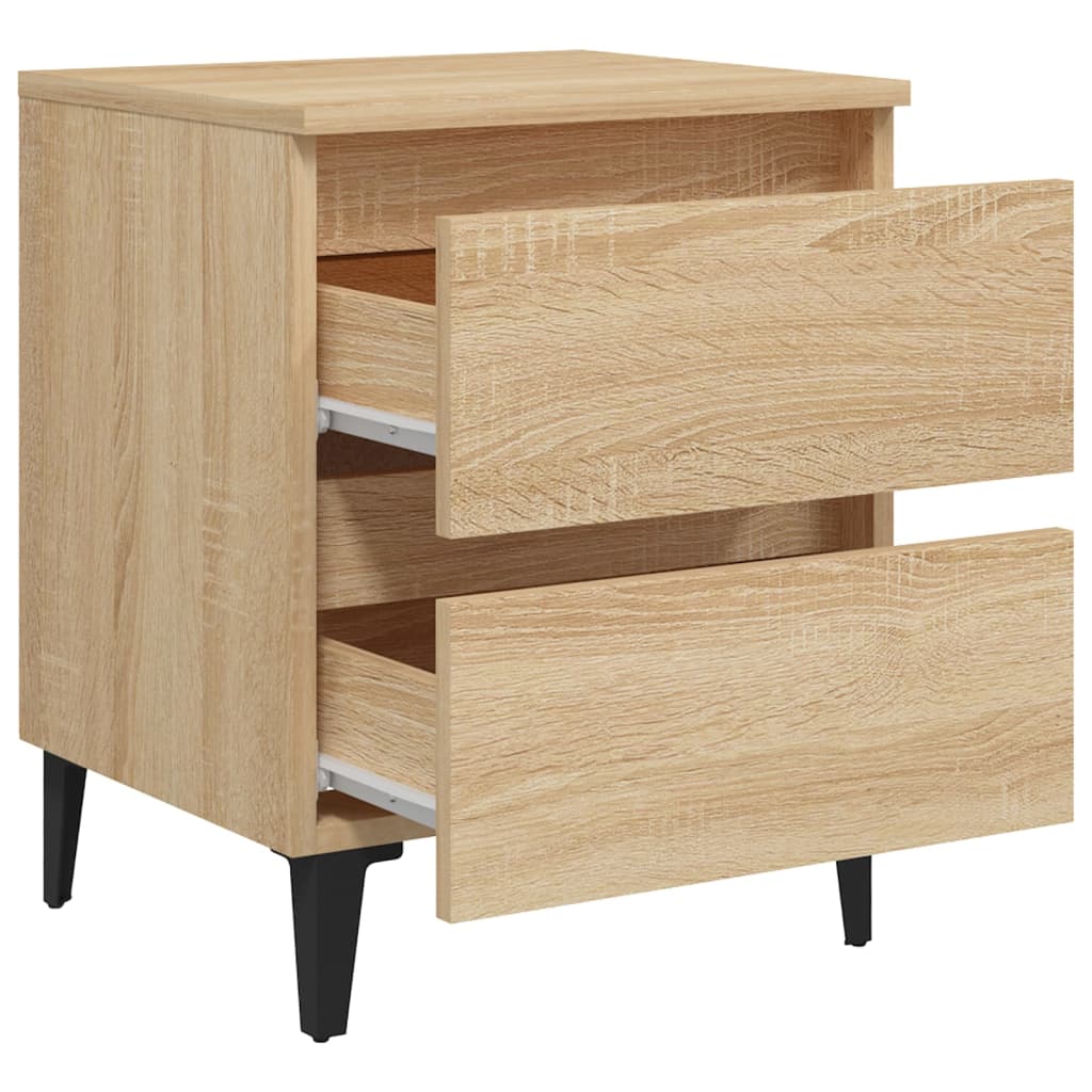 Nachttische 2 Stk. Sonoma-Eiche 40x35x50 cm Holzwerkstoff