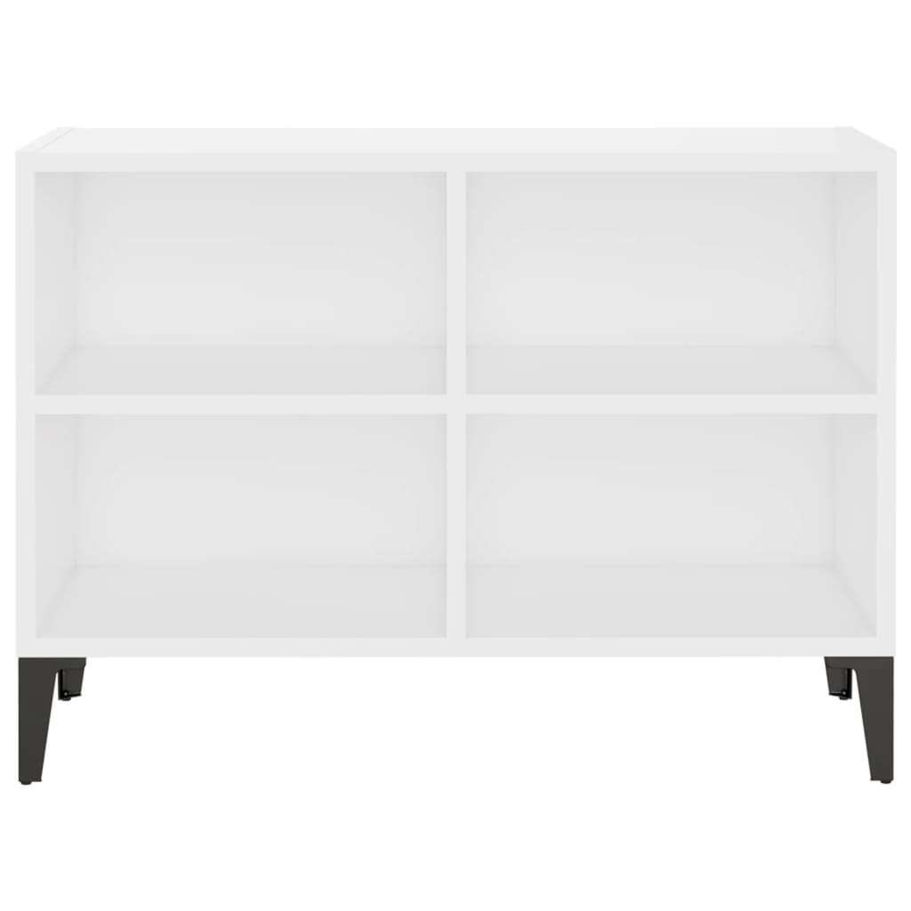 TV-Schrank mit Metallbeinen Weiß 69,5x30x50cm