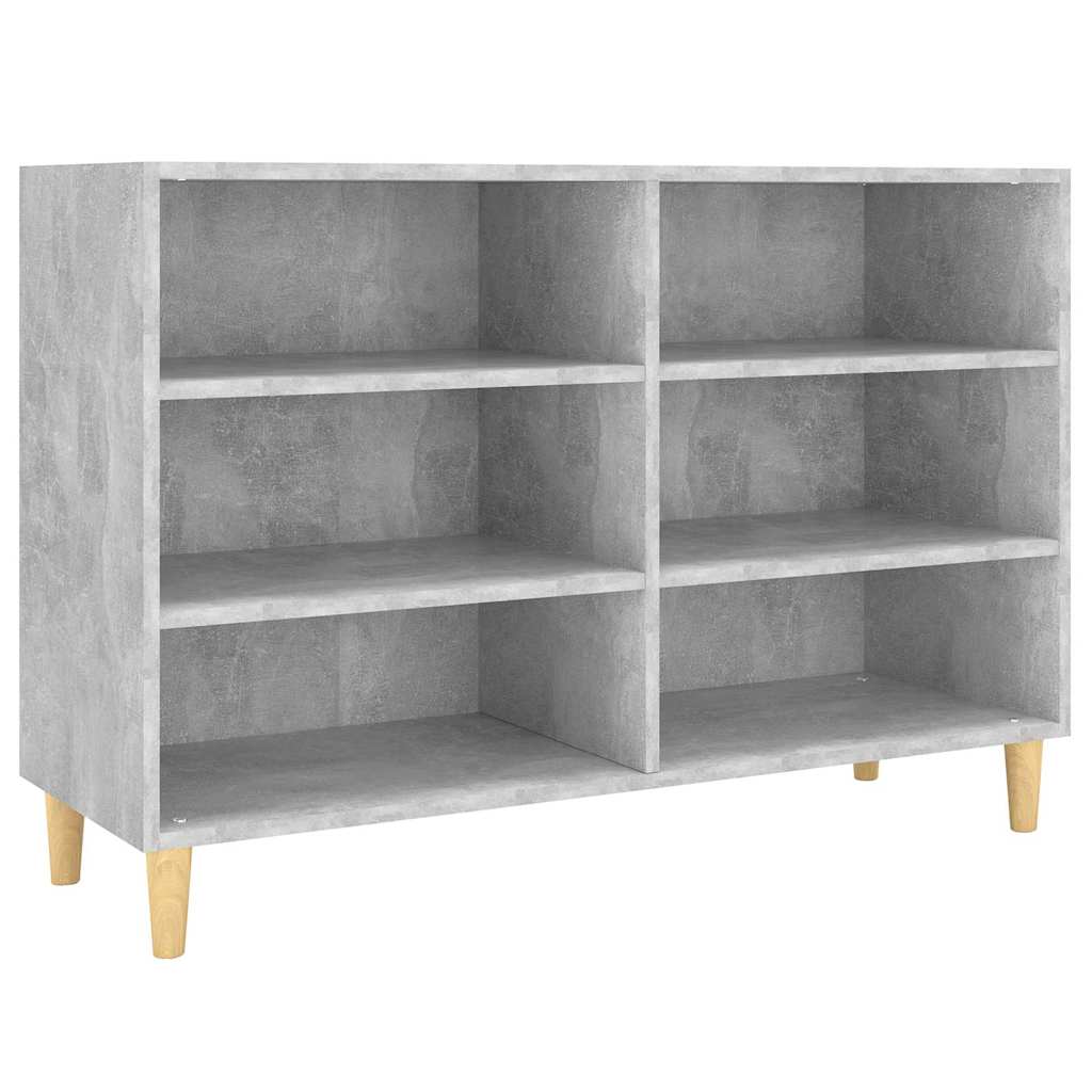Skænk Beton Grå 103,5x35x70 cm Træ Materiale