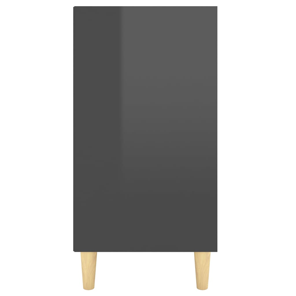 Skænk Højglans Grå 103,5x35x70 cm Træmateriale