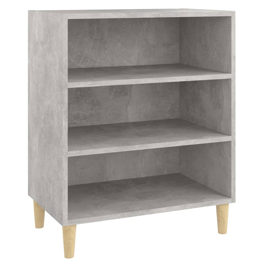 Skænk Beton Grå 57x35x70 cm Træ Materiale