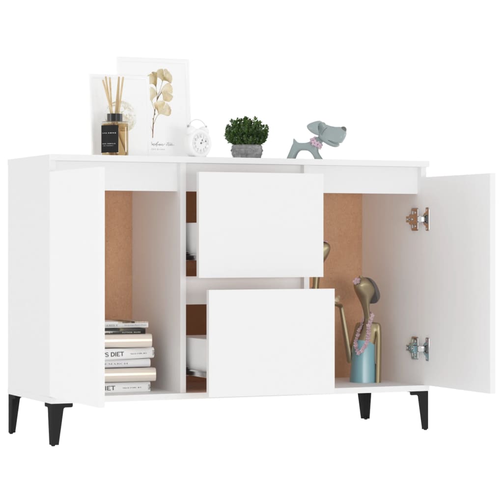 Sideboard Weiß 102x35x70 cm Holzwerkstoff