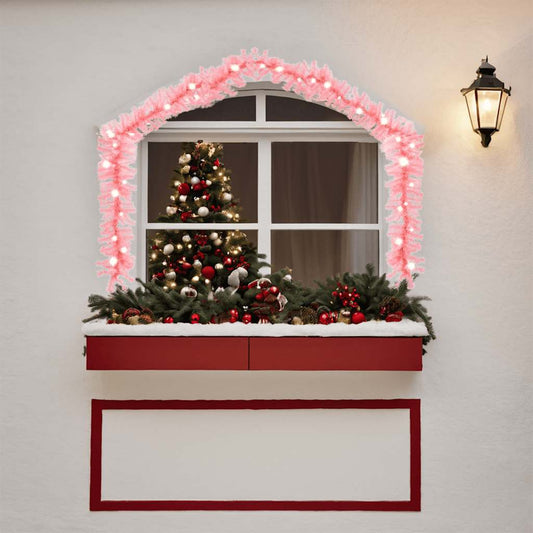 Weihnachtsgirlande mit LED 10 m Rosa