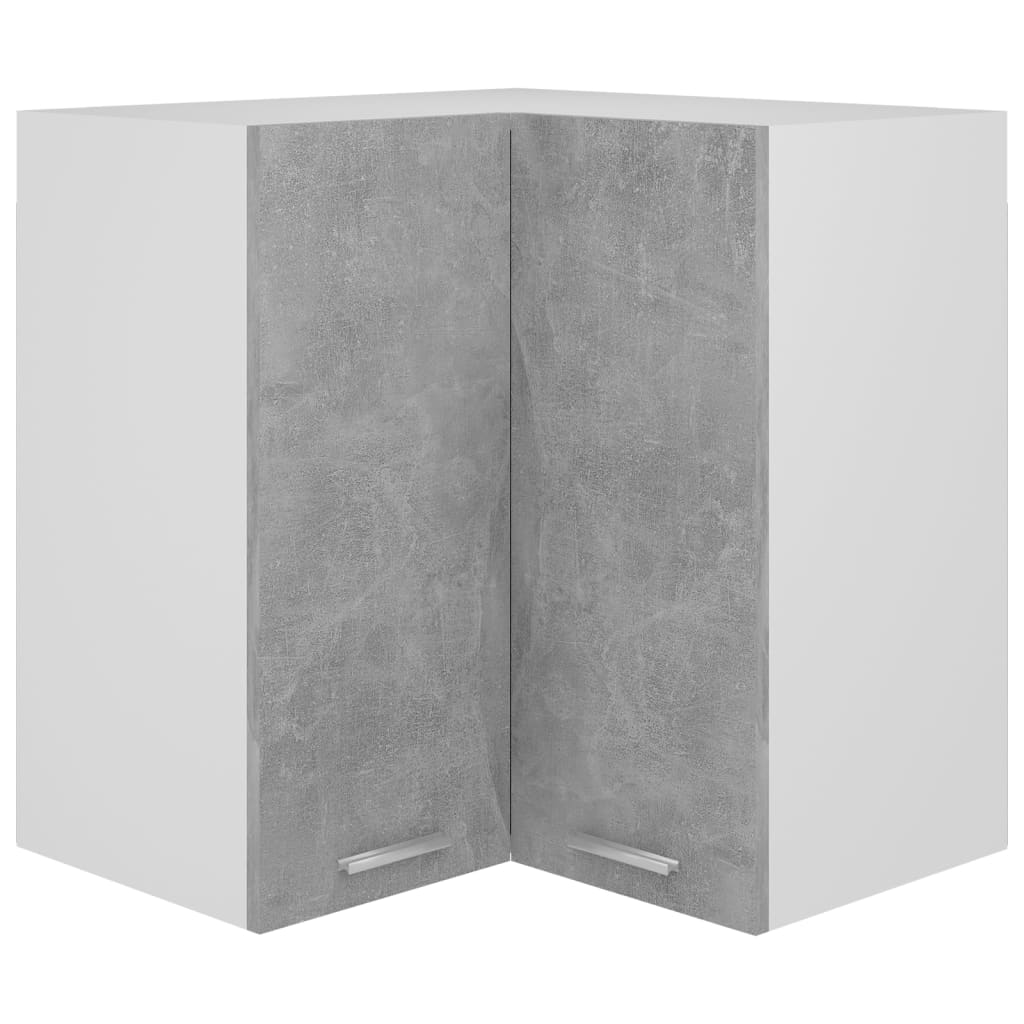 Eckhängeschrank Lyon Betongrau 57x57x60 cm Holzwerkstoff