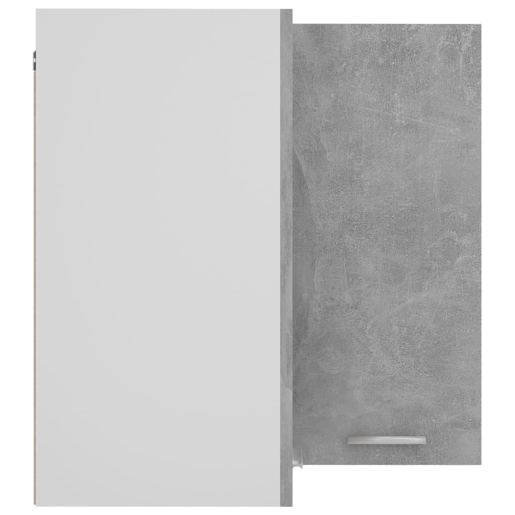 Eckhängeschrank Lyon Betongrau 57x57x60 cm Holzwerkstoff