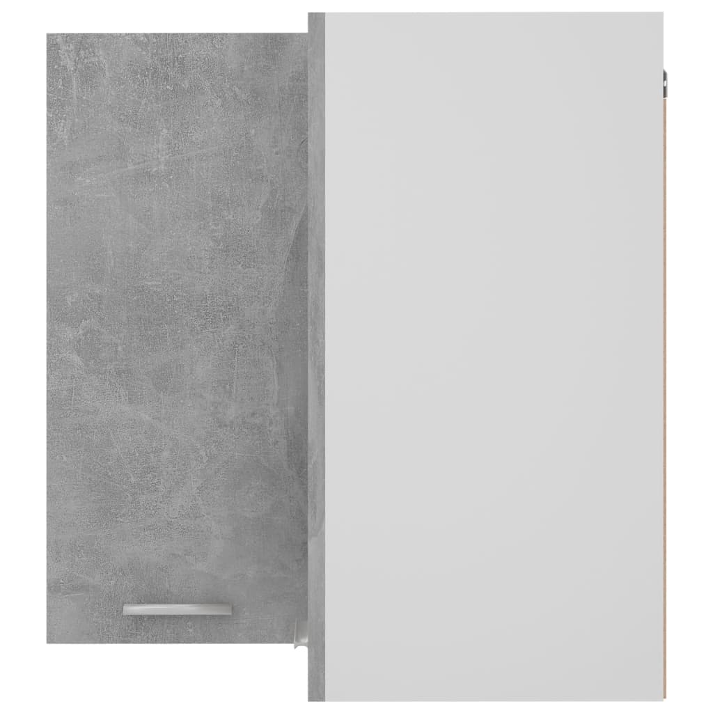 Eckhängeschrank Lyon Betongrau 57x57x60 cm Holzwerkstoff