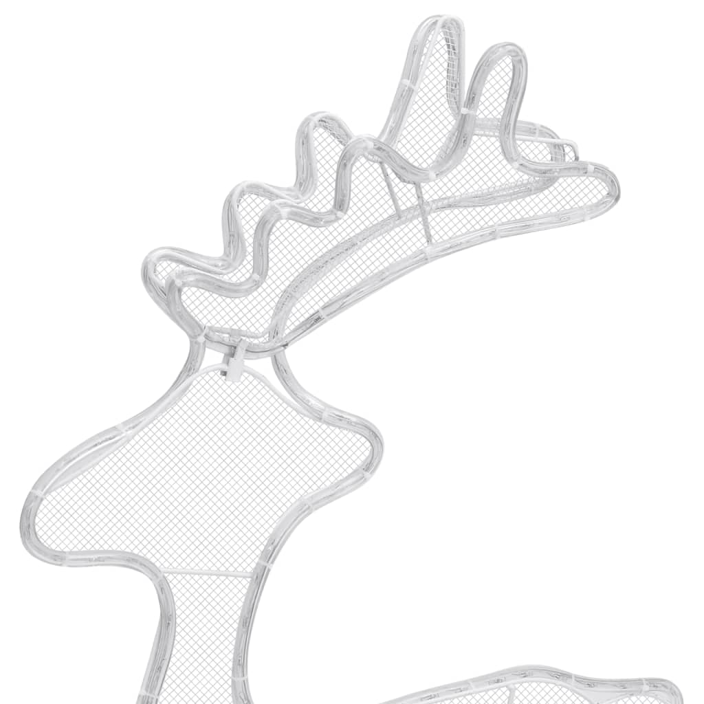 Rensdyr juledekoration med mesh 306 lysdioder 60x24x89 cm