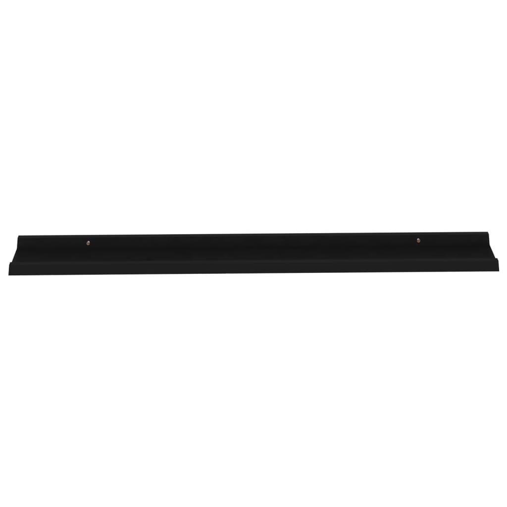 Wandregale 4 Stk. Schwarz 115x9x3 cm