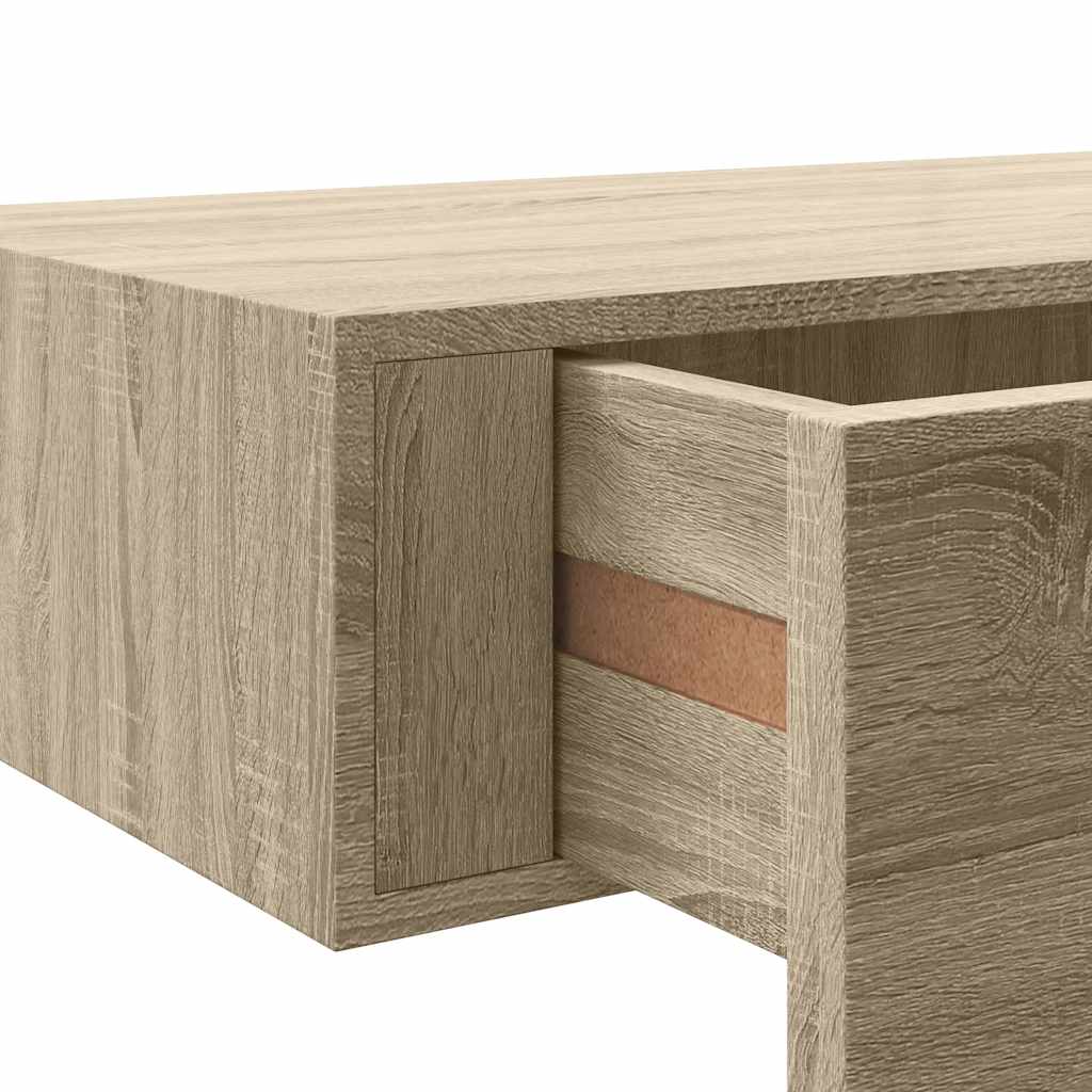 Wandregale mit Schubladen 2 Stk. Eichen-Optik 60x23,5x10 cm MDF