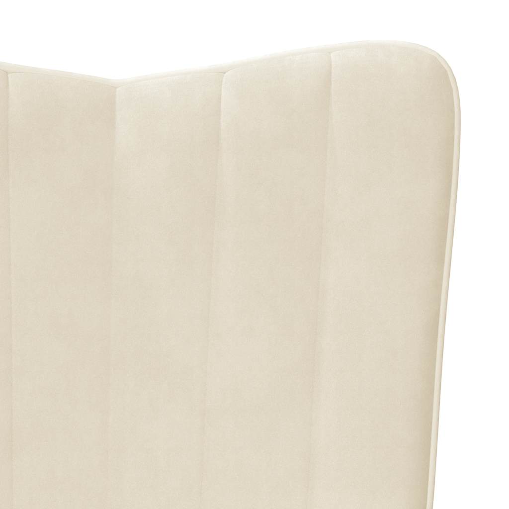 Schaukelstuhl Samt Creme