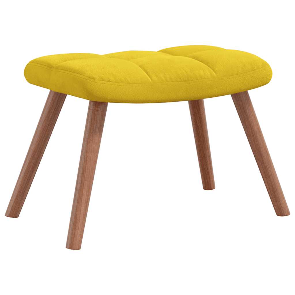Schaukelstuhl mit Hocker Senfgelb Samt