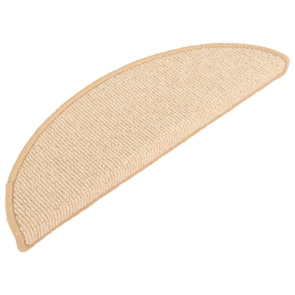 Stufenmatten 15 Stk. 56x17x3 cm Creme Halbrund