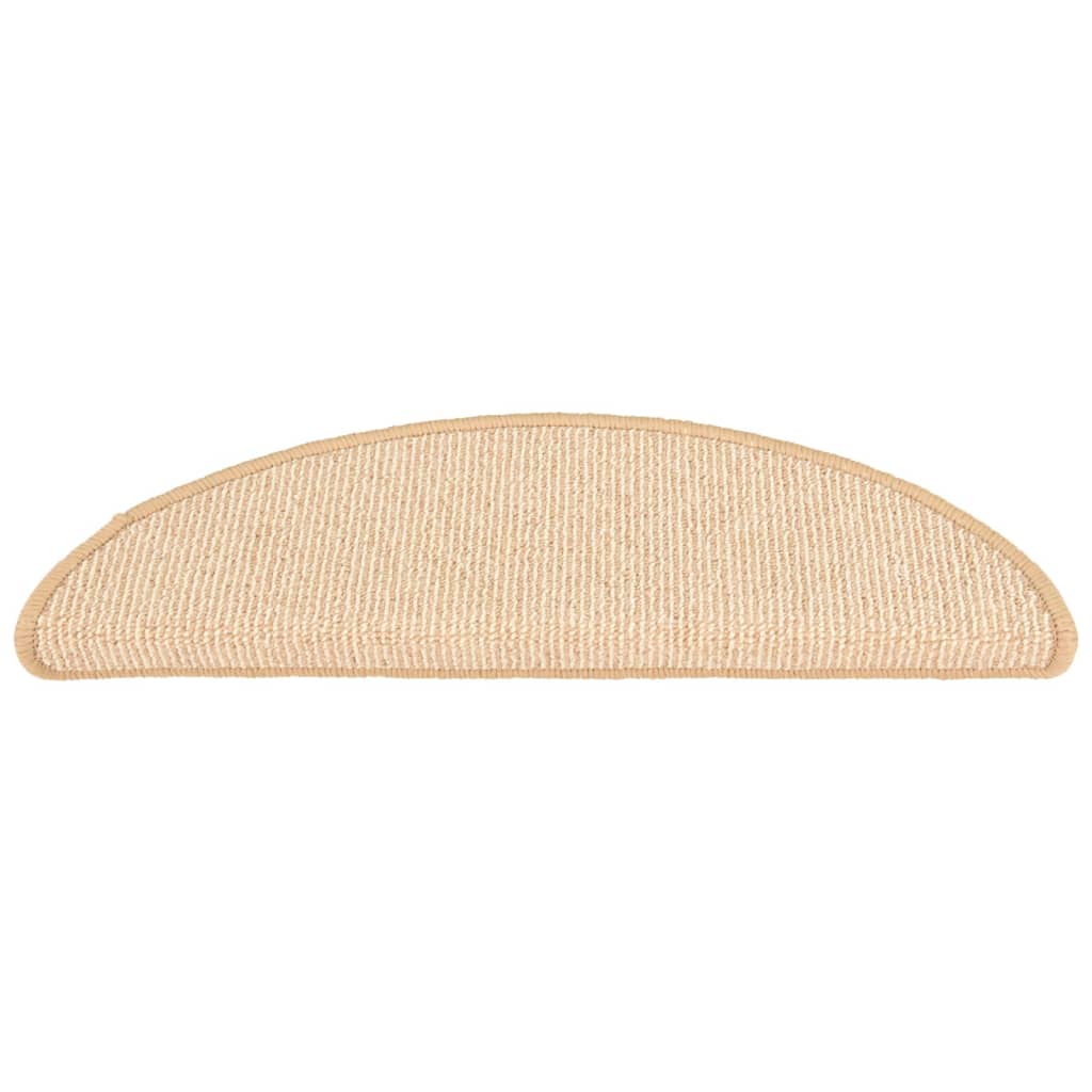 Stufenmatten 15 Stk. 56x17x3 cm Creme Halbrund