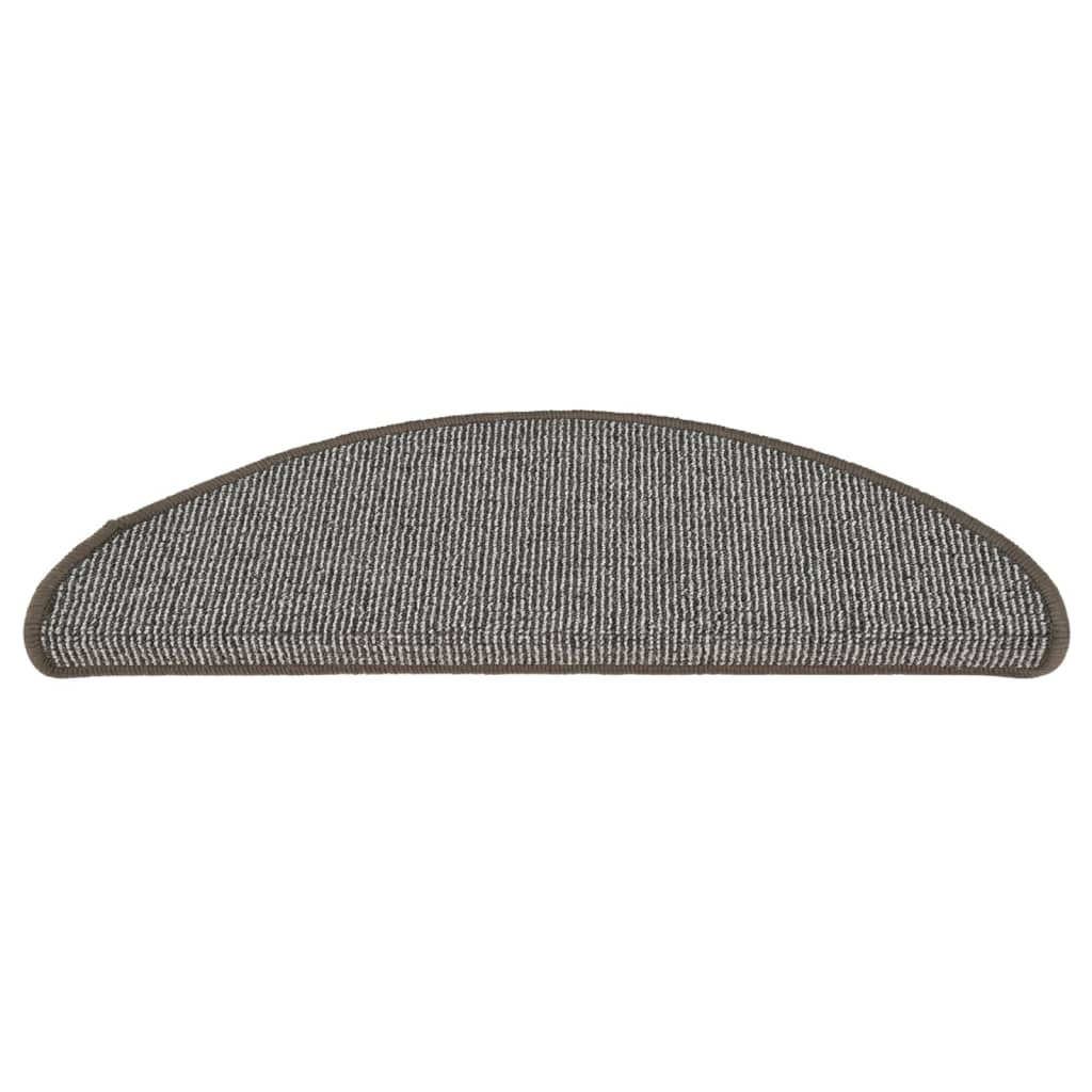 Stufenmatten 15 Stk. 65x21x4 cm Grau Halbrund Groß