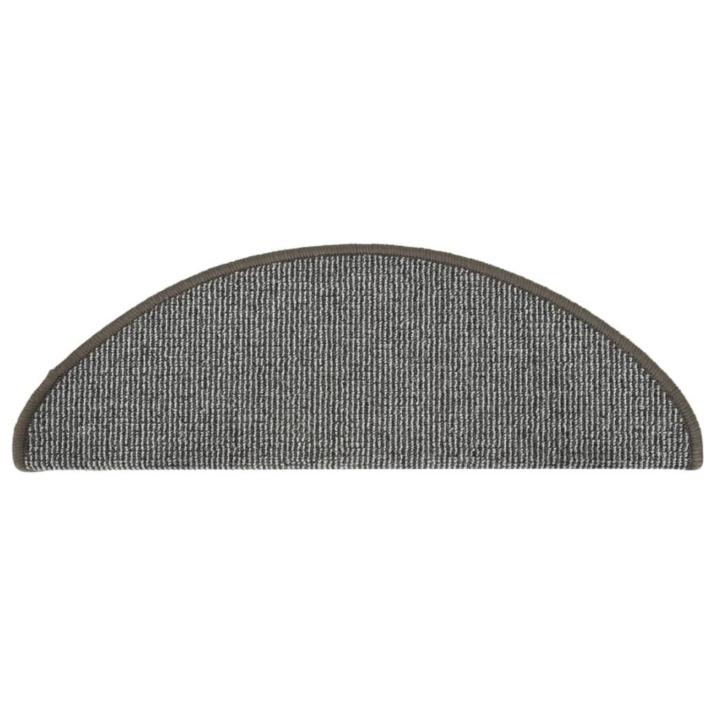 Stufenmatten 15 Stk. 65x21x4 cm Grau Halbrund Groß
