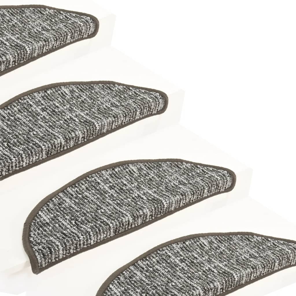 Treppenmatten 15 Stk. Anthrazit 56x17x3 cm