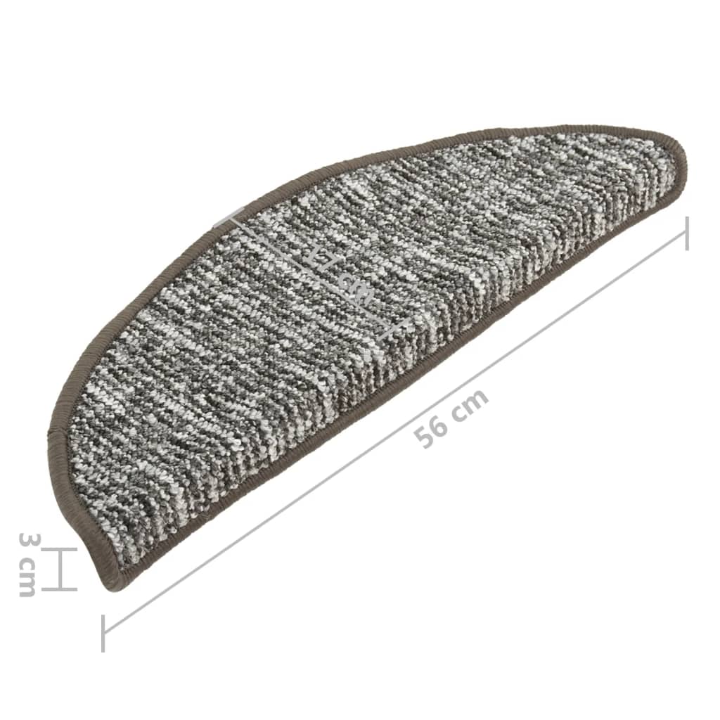 Treppenmatten 15 Stk. Anthrazit 56x17x3 cm