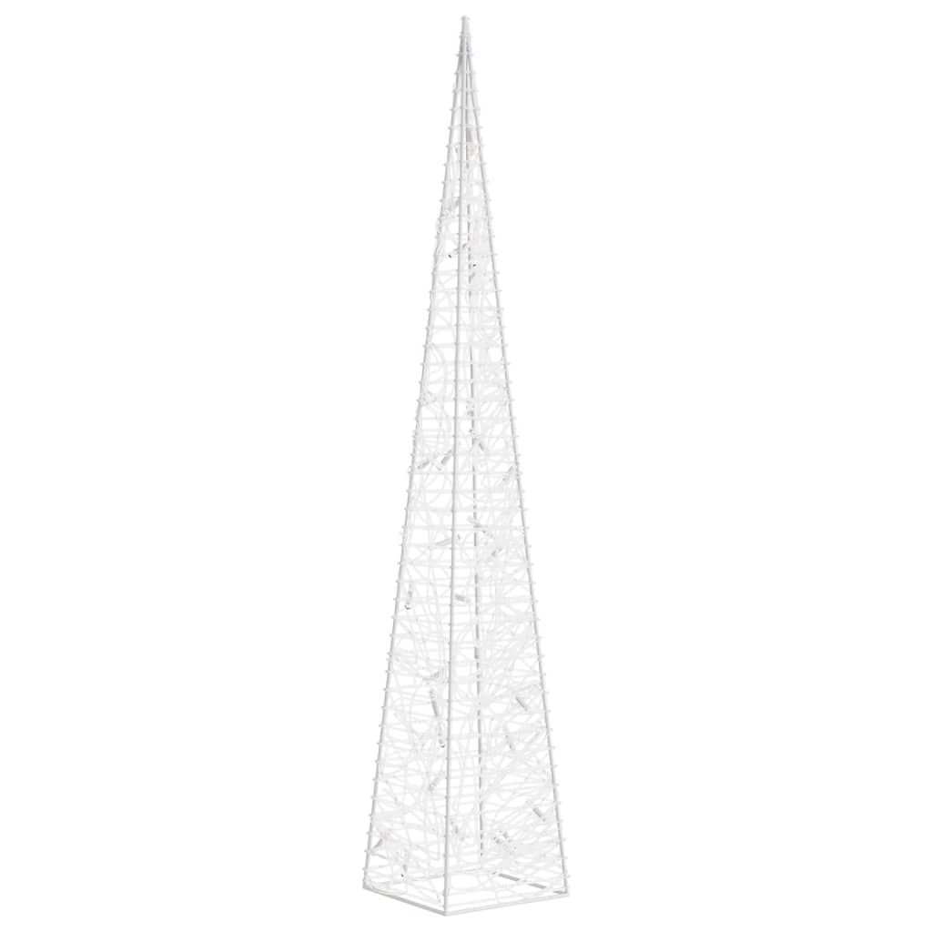 LED lyskegle akryl dekoration kold hvid 60 cm