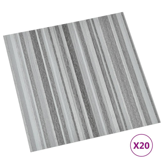 PVC-Fliesen Selbstklebend 20 Stk. 1,86 m² Hellgrau
