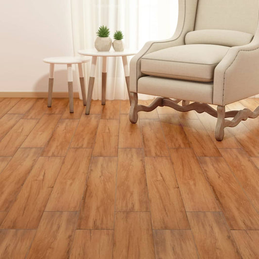 PVC Fliser Selvklæbende 5,21 m² 2 mm Elm Natur