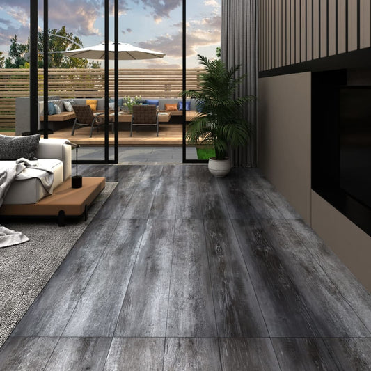 PVC Fliser Selvklæbende 5,21 m² 2 mm Grå Blank