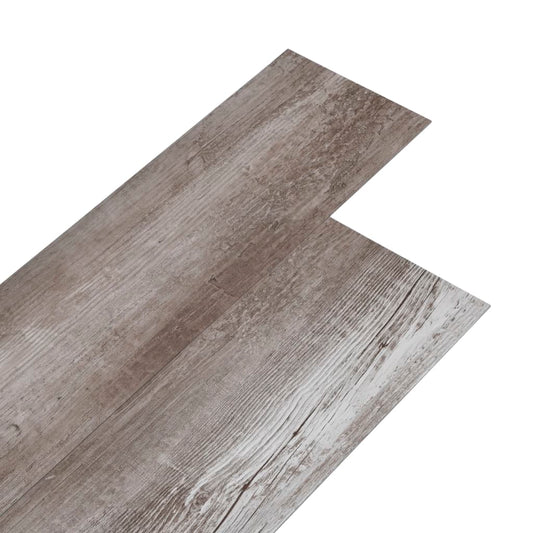 PVC Fliser Selvklæbende 5,21 m² 2 mm mat trælook brun
