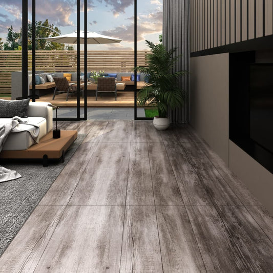 PVC Fliser Selvklæbende 5,21 m² 2 mm mat trælook brun