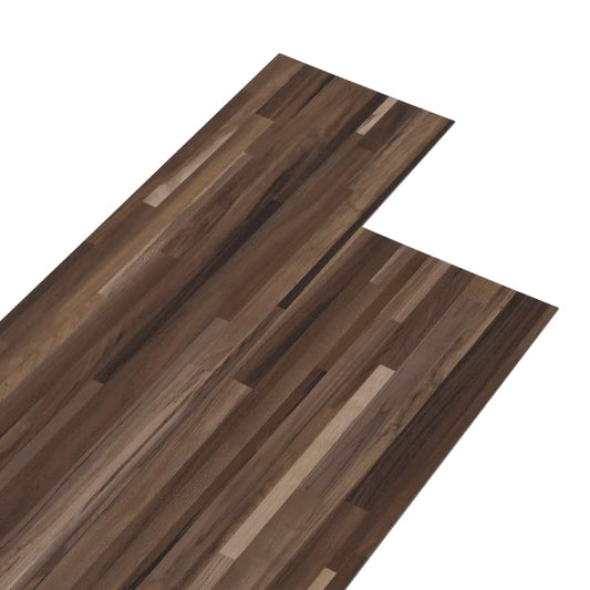 PVC Fliser Selvklæbende 5,21 m² 2 mm Brunstribet