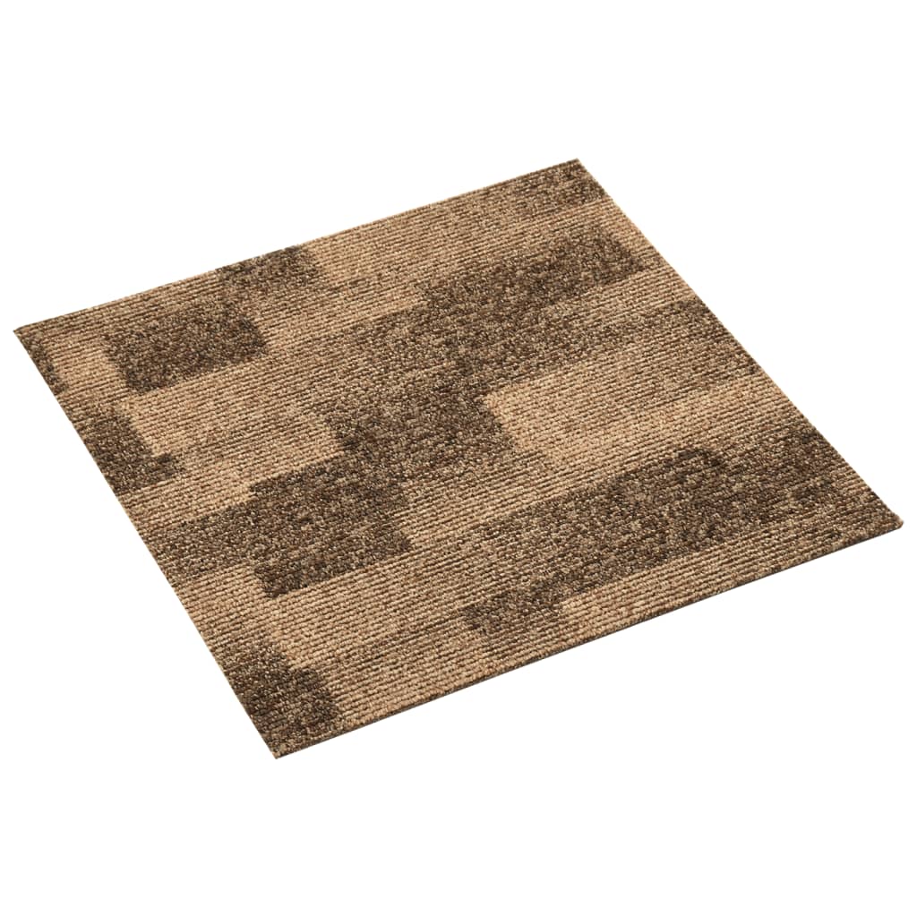Tæppefliser 20 stk 5 m² brun