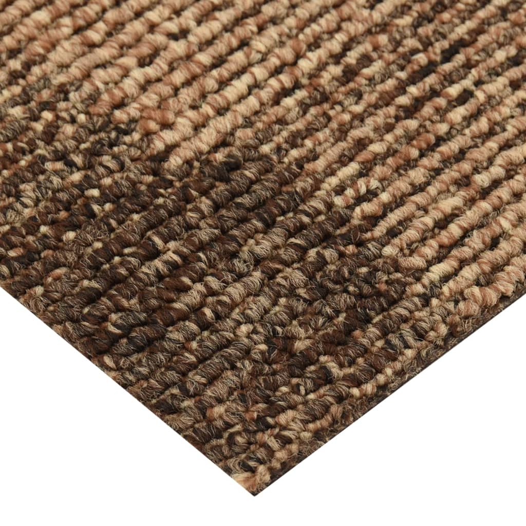 Tæppefliser 20 stk 5 m² brun