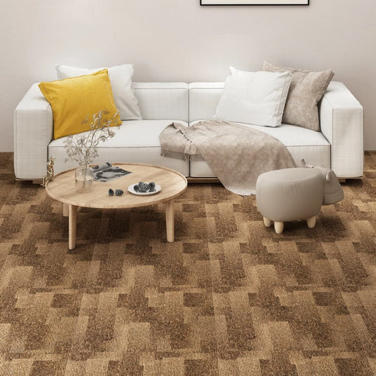 Tæppefliser 20 stk 5 m² brun